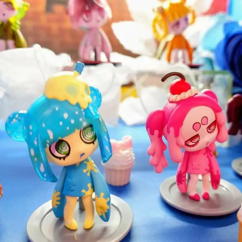 Bandai torcido ovo virusweets querida menina personagens em forma de vento ornamentos anime brinquedo figuras colecionáveis presente do feriado