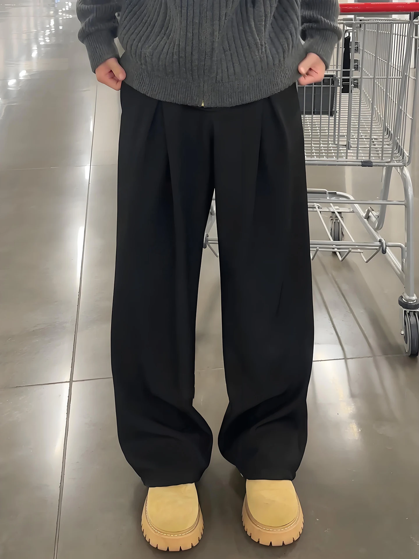 

Мужские повседневные брюки Bla Fce с прямым кроем, на флисовой подкладке, осенне-зимние, утепленные, струящиеся, с отворотами, в американском стиле