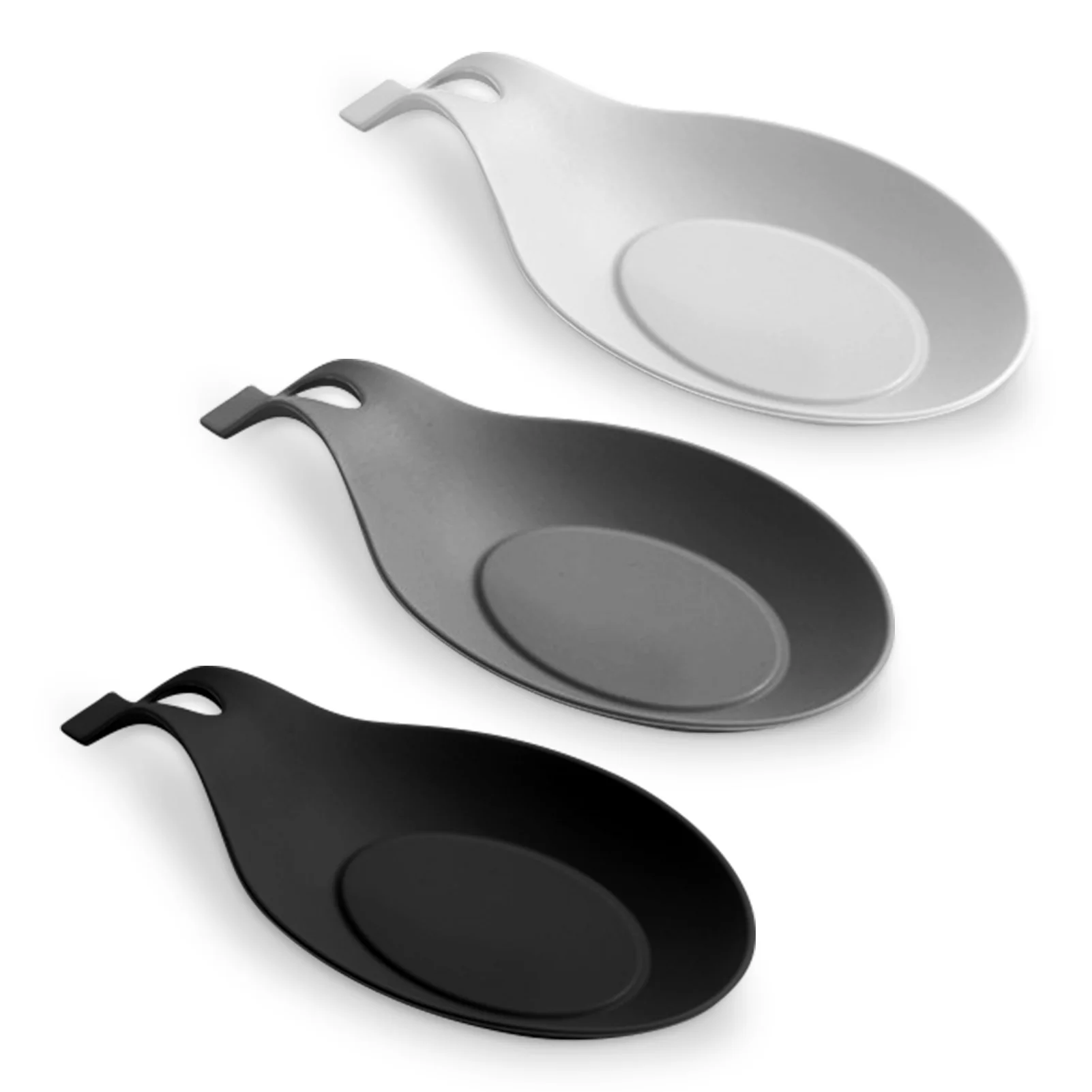 Support anti-dérapant pour ustensiles de cuisine, degré de chaleur pour cuisinière, spatule, cuillère en silicone, spatule, cuillère, cuillère, cuillère, tourneur, dessus de seau, pinces, maison, 3 pièces