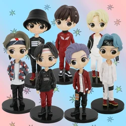 7Pcs Kpop Star 15cm PVC Model Toy Action Bangtan Boys Groups B/T/21 Action Figures Doll BTS Celebrity Idol Set Fan Collection