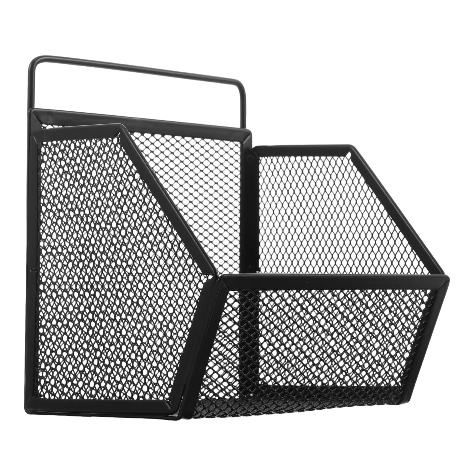 

Hanging Wall File Holder Iron Mesh Document Storage Basket Wall-Mounted A4 Paper Organizer - Metal File Rack For Office
