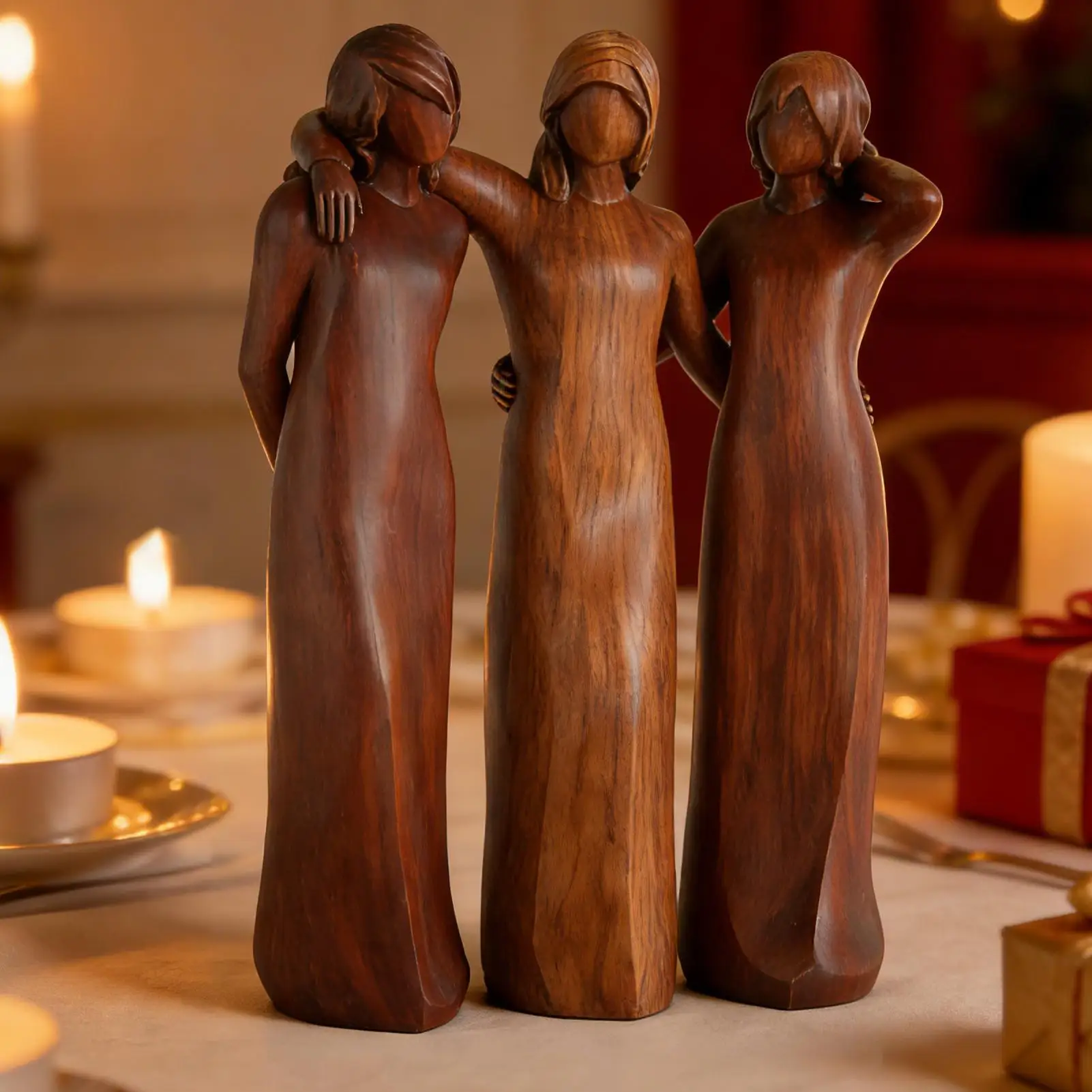 Sister Figurine Standing Women Resin Sculpture Friendship Gifts For Best Friends Women Desktop Ornament For Home Decoration
