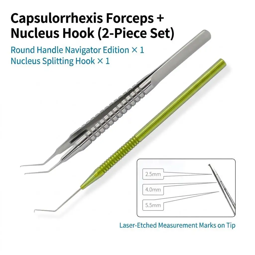 Capsulorrhexis Forceps Patented Dual-Function Laser-Marked 2.5/4.0/5.5mm Nucleus Splitter Ophthalmic