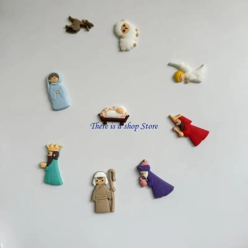 D0AD 9Pcs Nativity … - image