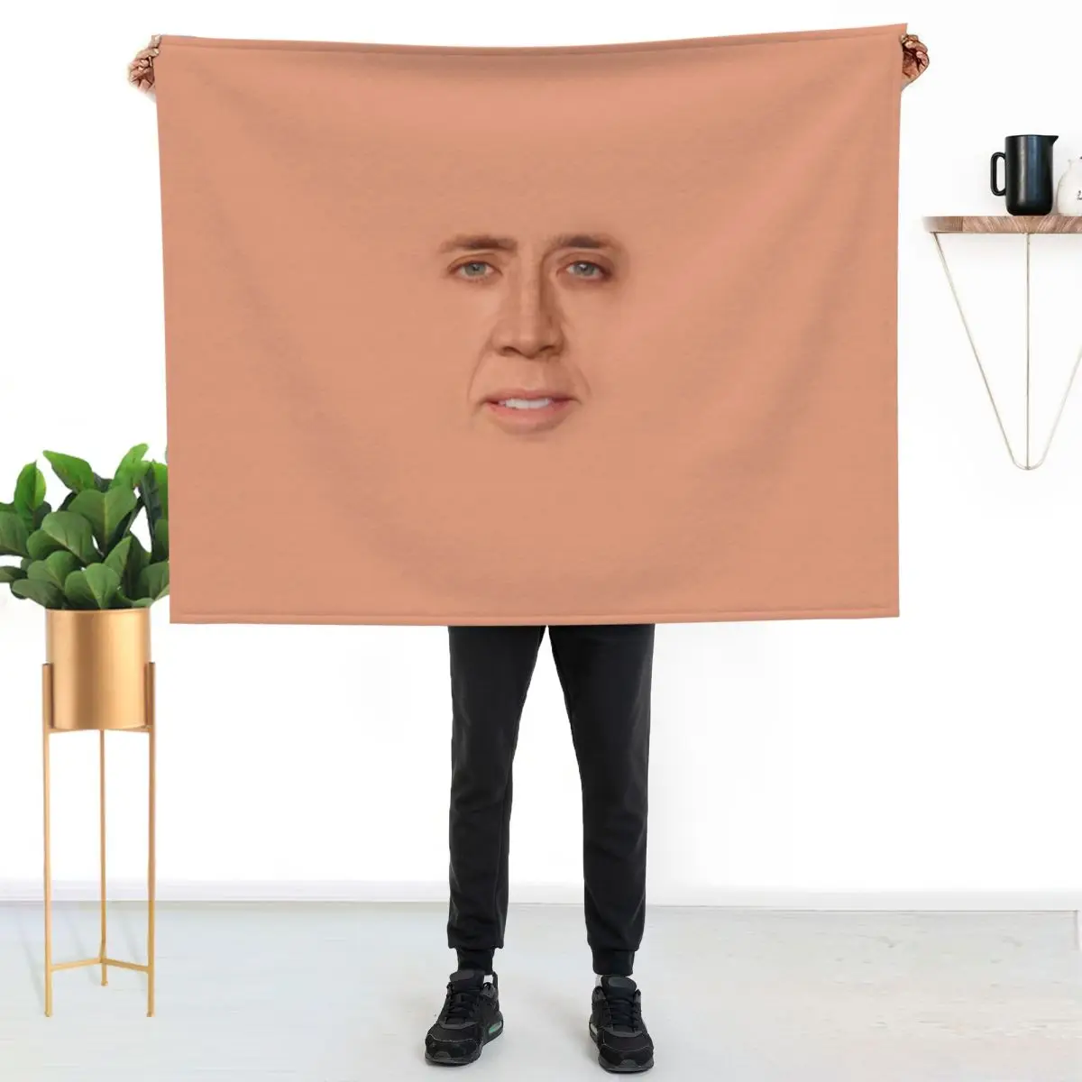 

nicolas cage - Face Throw Blanket Fluffy Cozy Throw Blanket for Home Decor