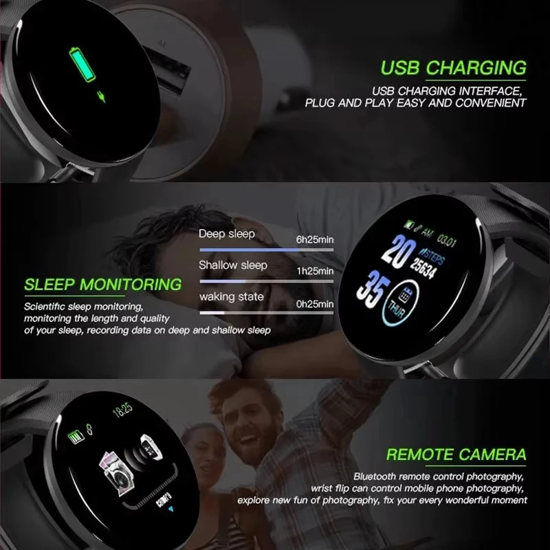 Xiaomi Multifunctional Smart Watch Men Women Bluetooth Connected Phone Music Fitness Sports Bracelet Sleep Monitor Smartwatch