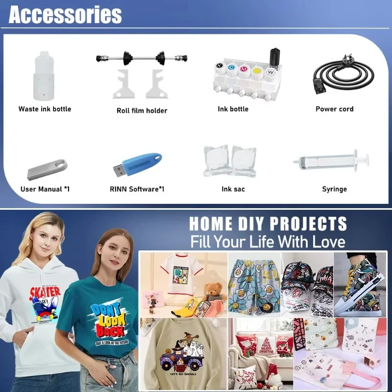 【Factory】Colorsun 2025 New Model XP600 Automatic A3 DTF Printing Kit With Oven Powder Shaker Multifunctional Machine Dtf Printer