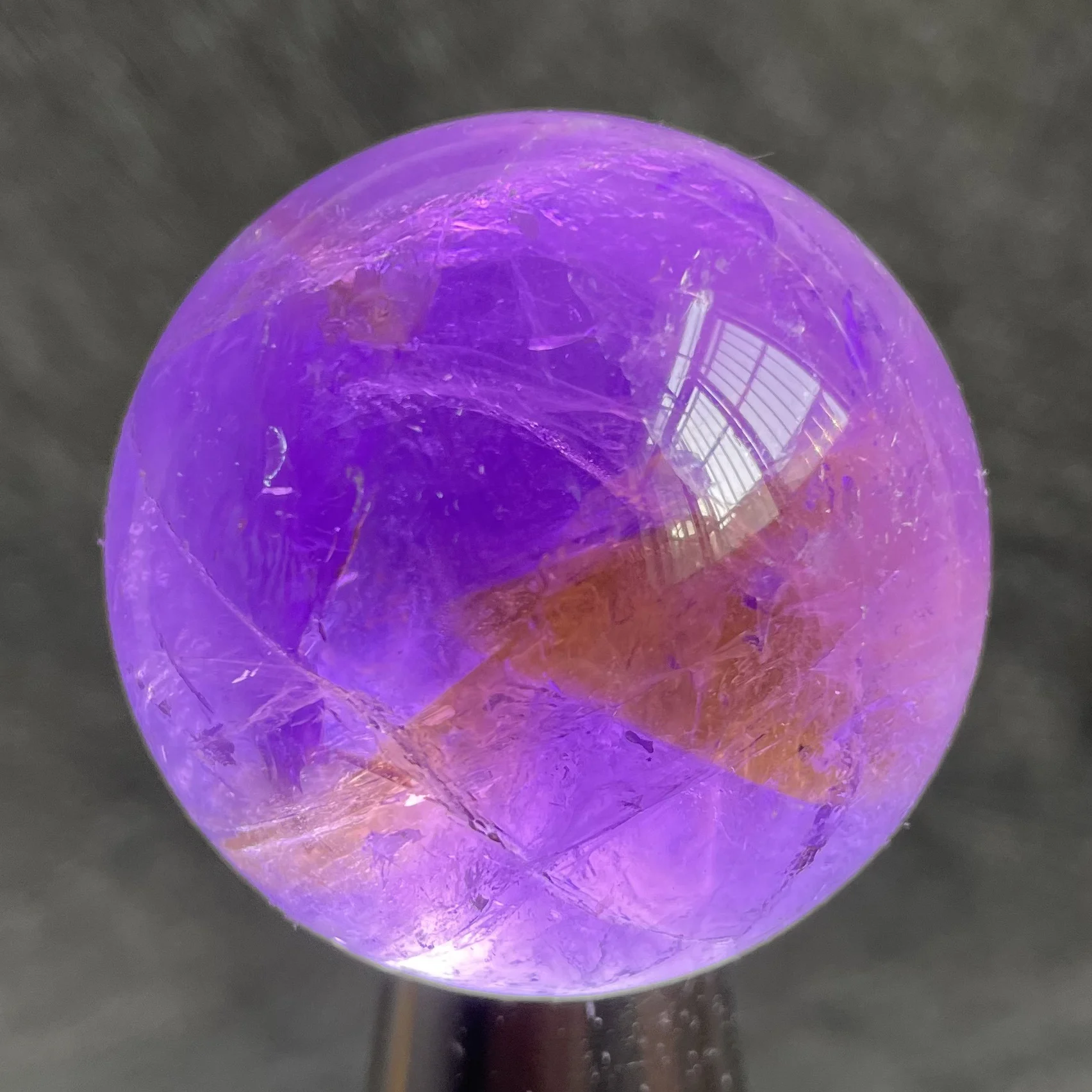 

45mm Natural Amethyst Crystal Ball Decoration Polished Quartz Sphere Feng shui Reiki Healing