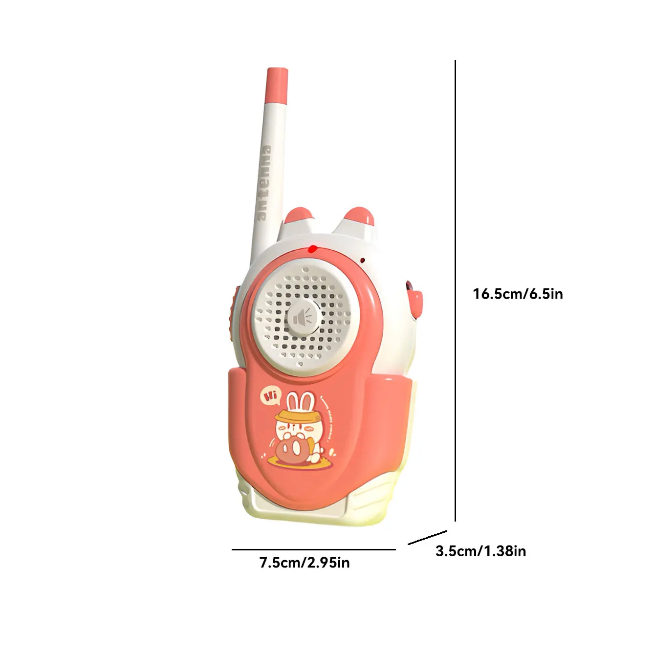 Giocattolo walkie-talkie dei cartoni animati Giocattolo di conversazione divertente Gioco interattivo per interni domestici all'aperto Qualità del suono chiara senza batteria di distribuzione