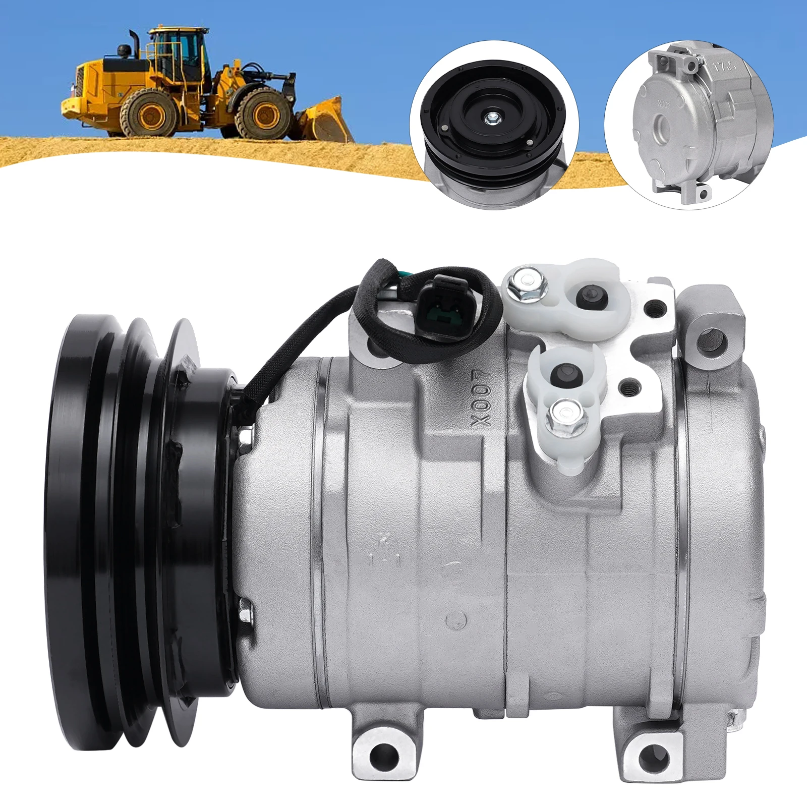 1761895 AC Compressor A/C For Excavator Caterpillar 320C/320D Fast Cooling 176-1895 /201-3837/ 231-6984/ 245-7781/ 1761895