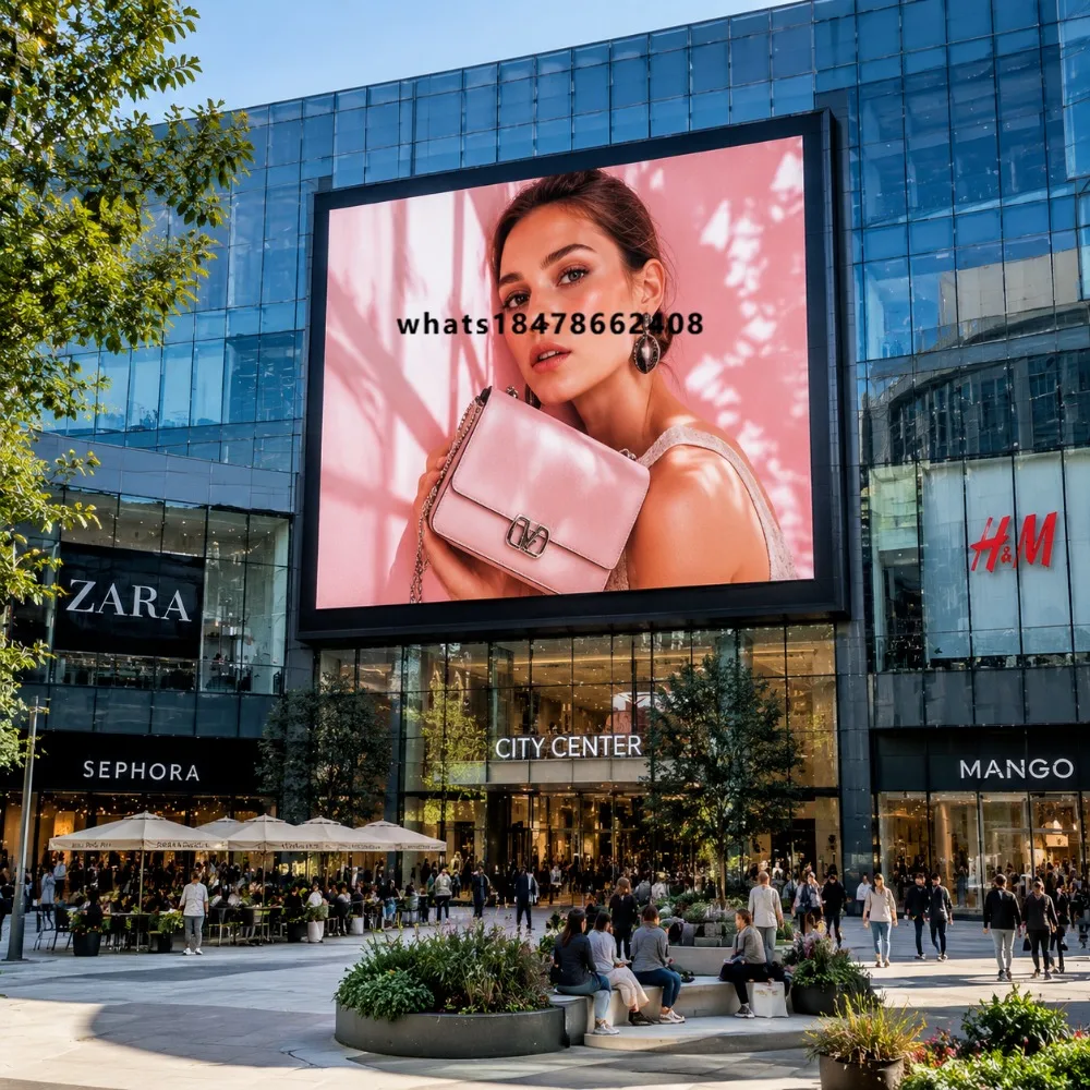 DDW outdoor LED display fixed installation waterproof digital billboard commercial display wall 5-year warranty