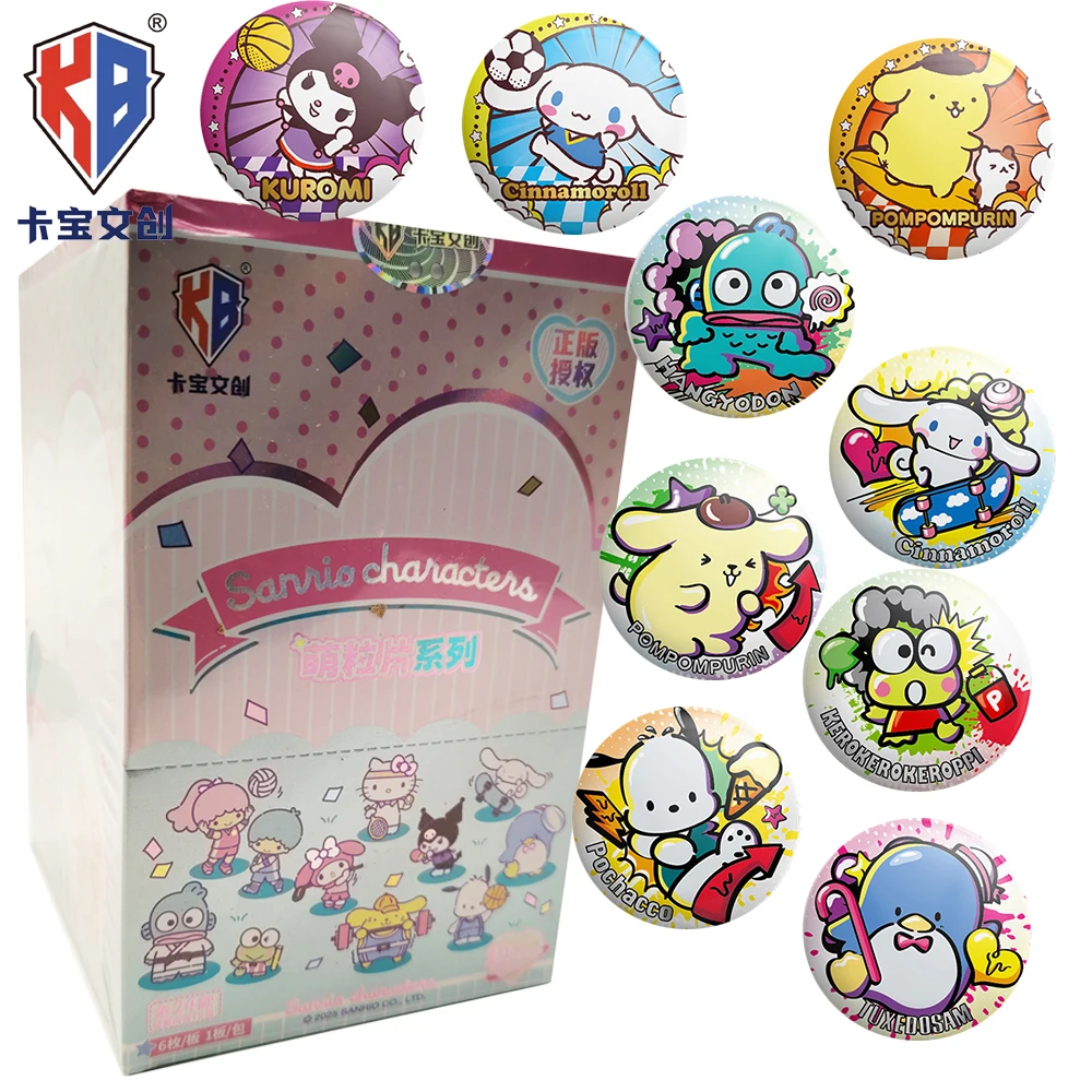 

New Original KABAO Sanrio Badges Pom Pom Purin Tinplate Brooches Adorable Style Collectibles Goods Lovely Gifts for Friends