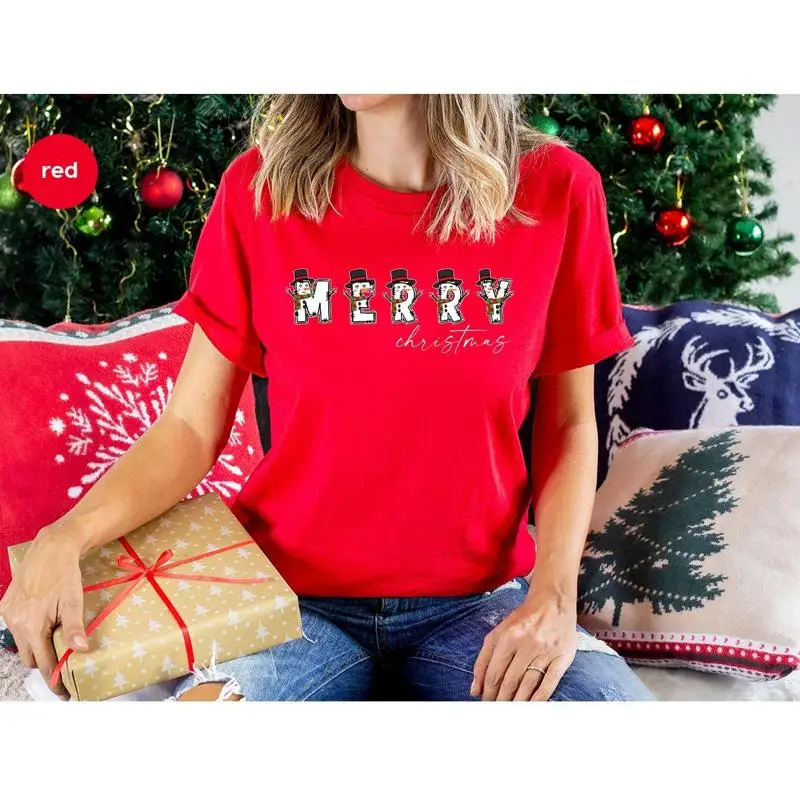 

Merry Christmas T Shirt Funny Sonowmen SweaT Winter Eve