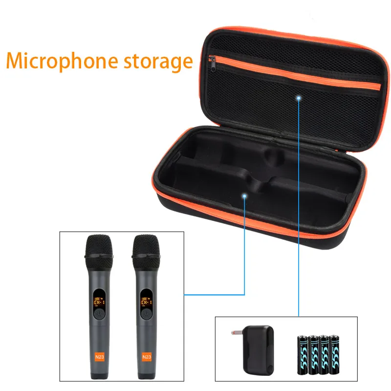 (Solo estuche) Estuche inalámbrico para micrófono Bluetooth Compatible con micrófonos digitales JBL PartyBox Wireless Mic-2X, ca