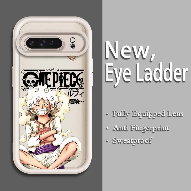 원피스 Luffy 만화 아트 Google Pixel 9 8A 8 7 7A Pro XL 5G 눈 사다리 전화 케이스 소프트 TPU 충격 방지 커버