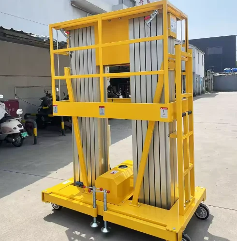 

Индивидуальная электрическая двухмачтовая подъемная платформа из алюминиевого сплава, самоходный вертикальный мачтовый подъемник