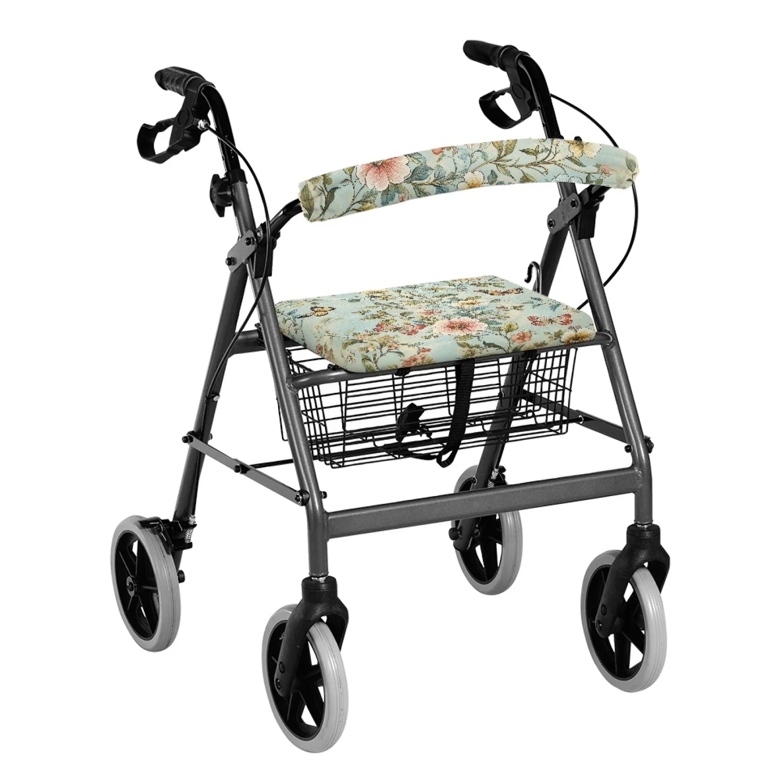 Coloranimal Vintage Floral 2 Pcs Walker Seat Cover for Ladies Walker Seat Cover Replacement New Design