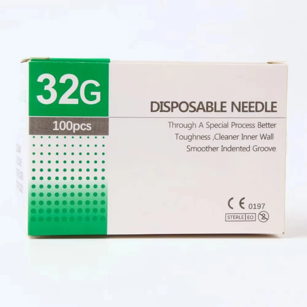 100 Stück Bunte 30G 31G 32G 34G 1,5MM 2,5MM 4MM 6MM 8MM 13MM Einweg-Schmerzlose Nadeln Scharfe Injektionsnadeln Tätowiernadeln