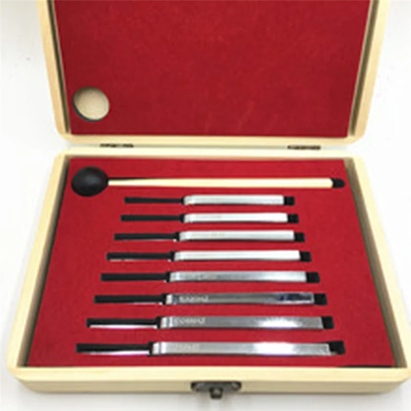 Bild 7: ONGE 8Pcs C256-C512HZ Stahl Stimmgabel Set Gesundheit Physik Vibration Mallet Vibration Werkzeug