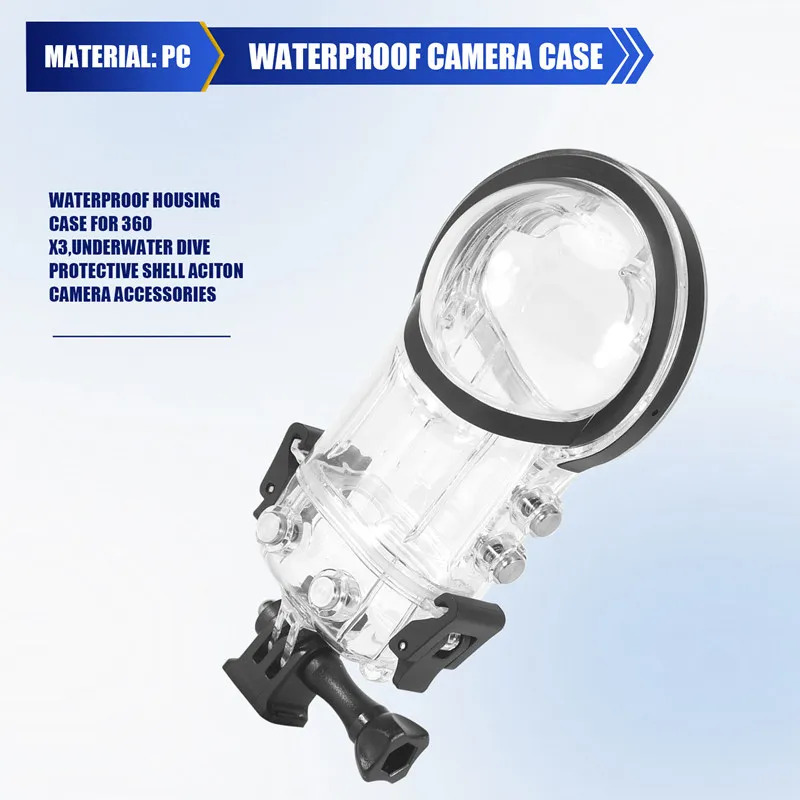ABDE-водонепроницаемый чехол для Insta 360 X3, защитный чехол для подводного погружения, аксессуары для экшн-камеры