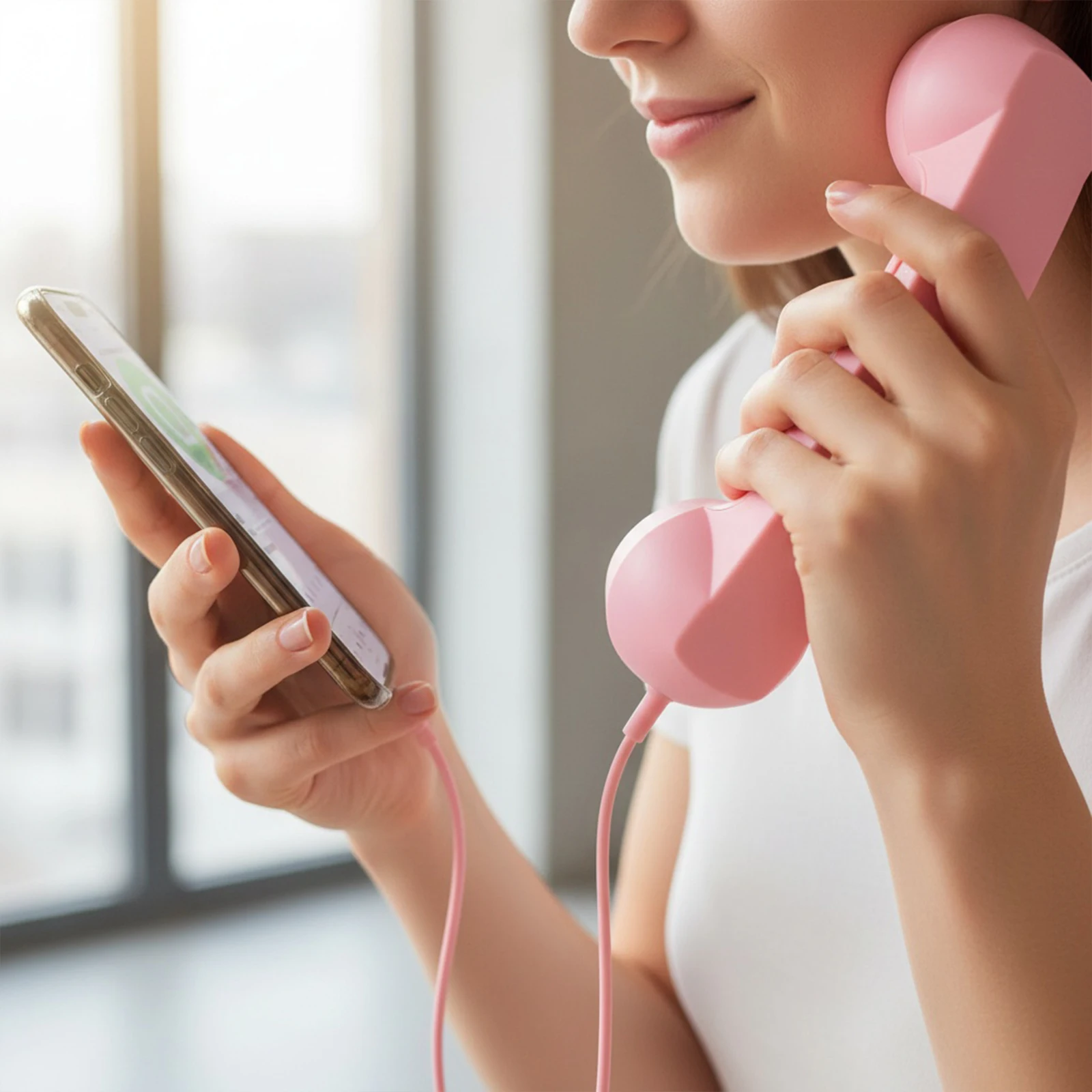 Telefoni retrò di tipo C Ricevitore per telefono cellulare Microfono Microfono Altoparlante per telefoni cellulari Ricevitore per smartphone