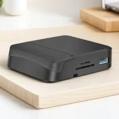 

8-In-1 Usb-C Adapter Multi-Port Splitter Phone Holder Stand Lightweight Durable Alloy Portable Data Hub For Phone Tablet Laptop