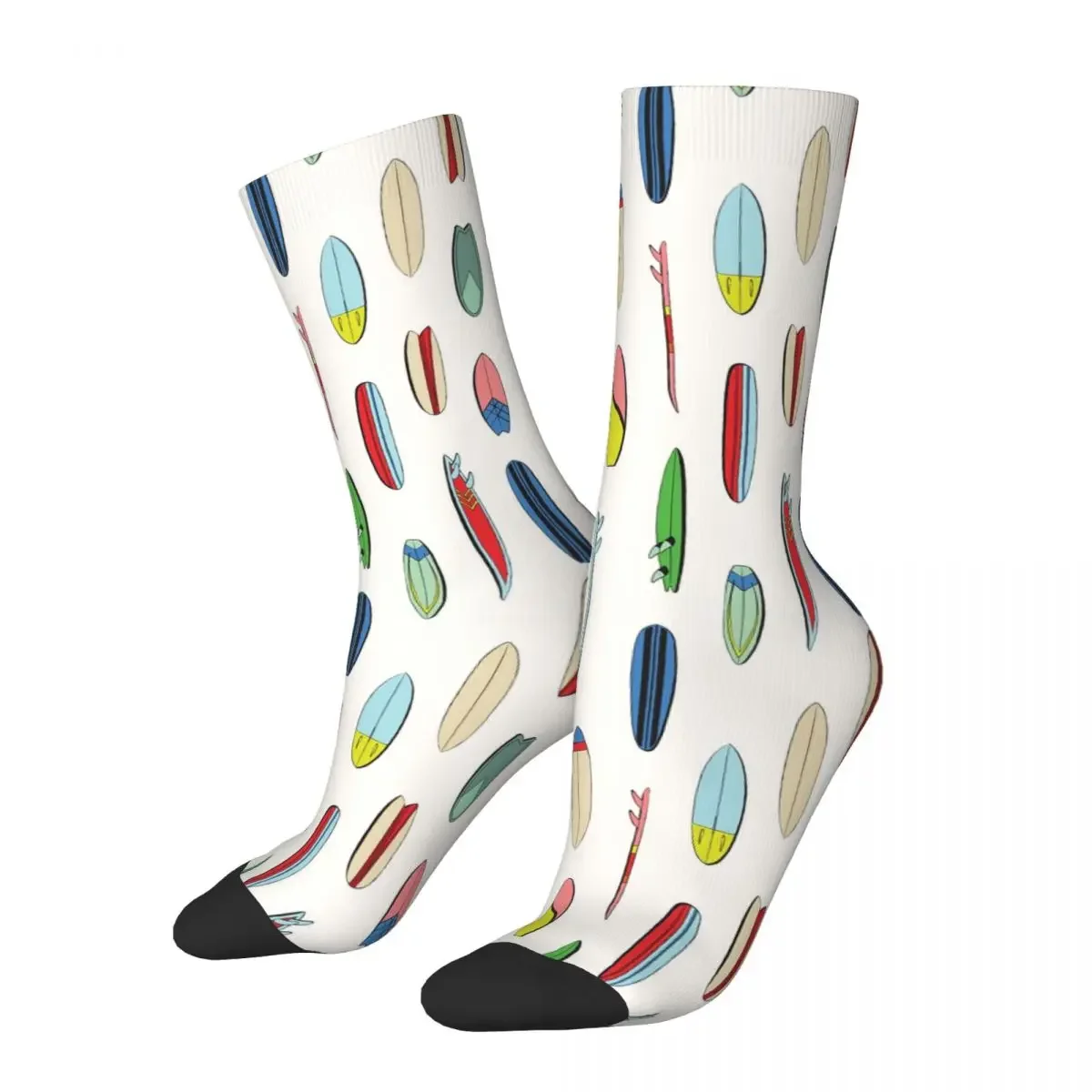 Unique Surfboards Pattern Socks Harajuku High Quality Stockings All Season Long Socks Accessories for Man's Woman's Gifts