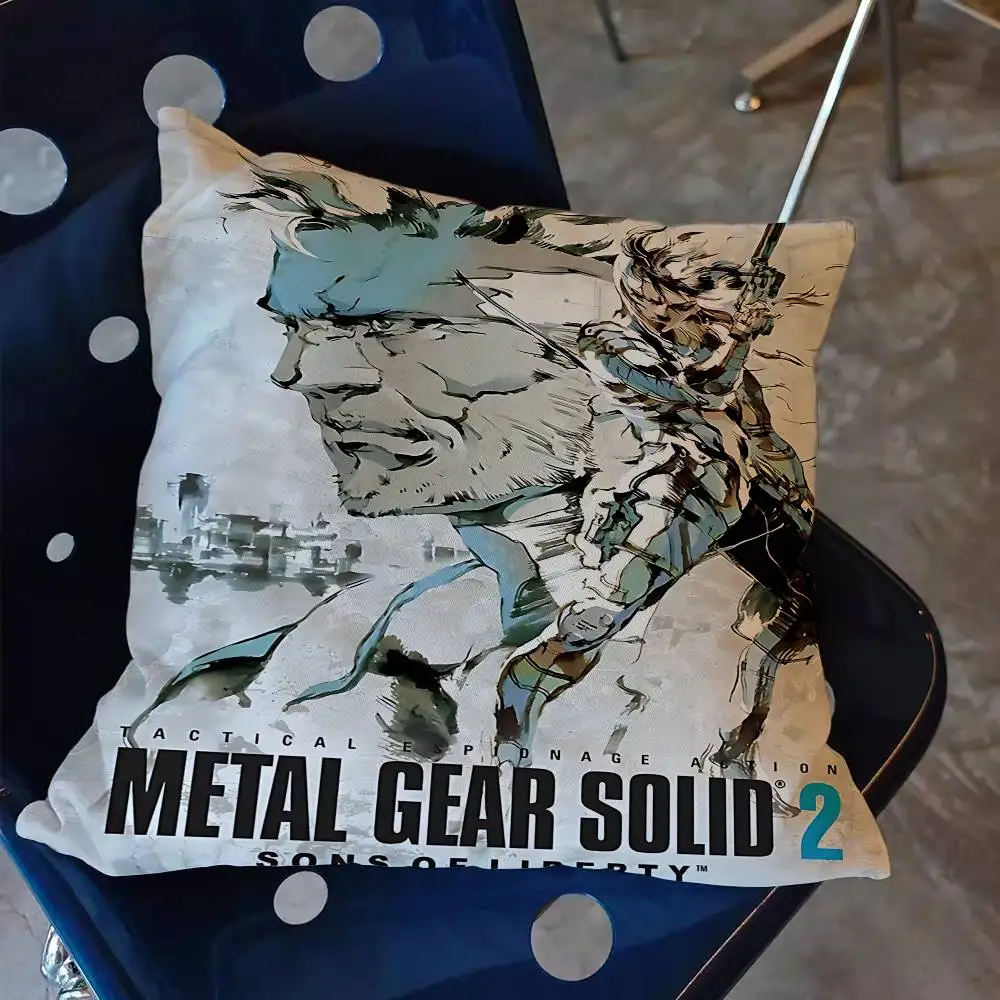 M-Metal Gear Solid 3  Pillow Gift Home Office Decoration Bedroom Sofa Car Cushion Cover case 45x45