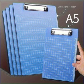 คลิปบอร์ด A5 พลาสติกผู้ถือกระดาษโฟลเดอร์ A5 แฟ้มกระดาษคลิปกระดานเขียนเอกสารคลิปบอร์ดขนาดชุด