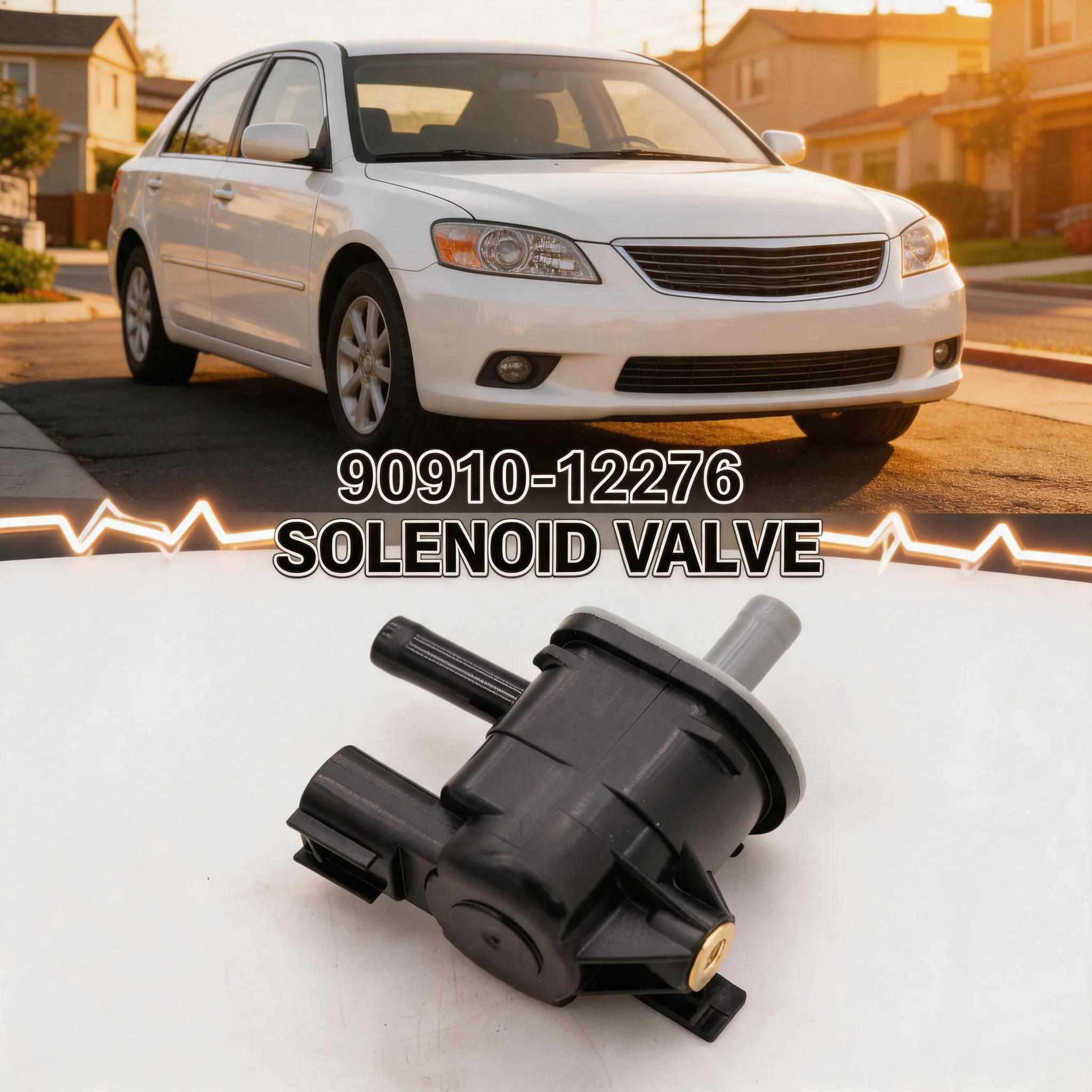 

For Toyota RAV4 Yaris Lexus ES350 Mazda 3 Pontiac Scion IQ Auto Vacuum Switch Valve Vapor Purge Solenoid 90910-12276 9091912276