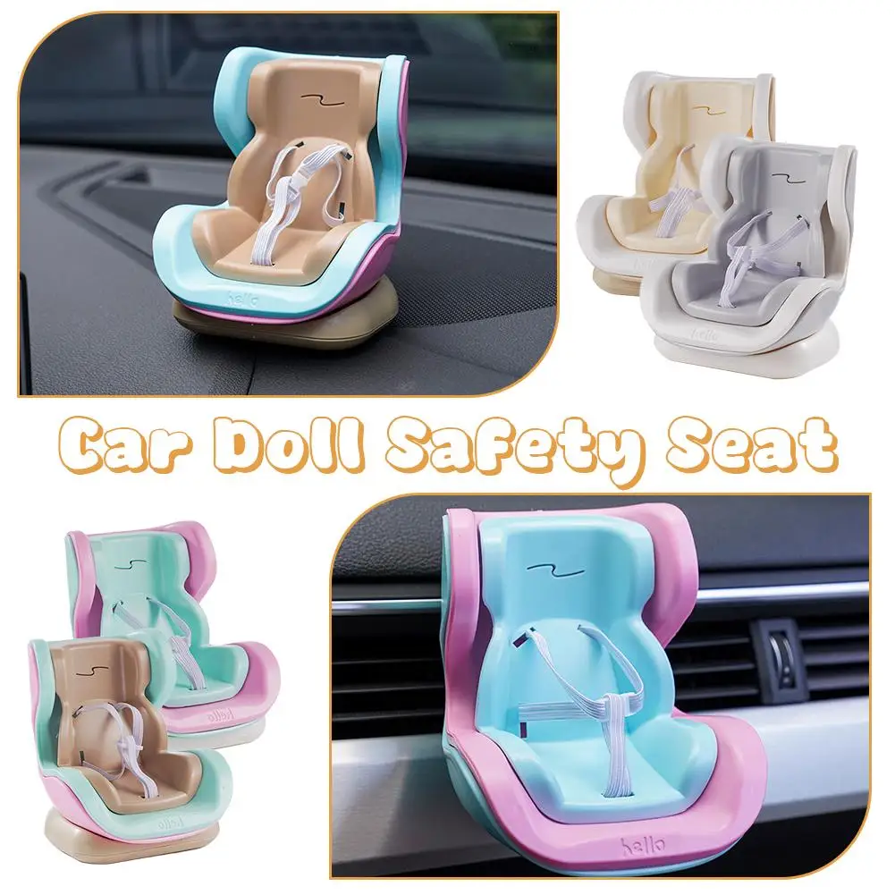 Puppenzubehör für Labubu Mini Plüsch-Autositz Sicherheitssitz mit Auto-Lüftungsornament Auto-Dekoration – Detail 6