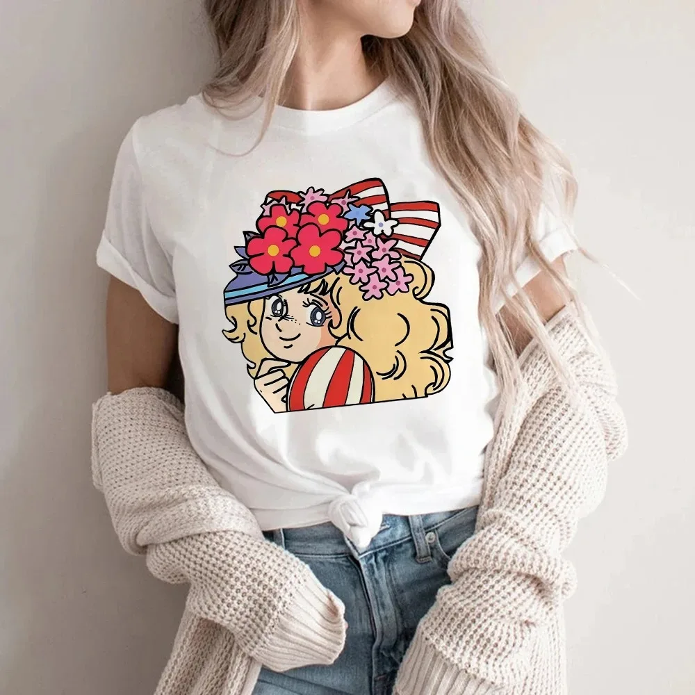 Candy Cartoon Print Streetwear T-Shirt Harajuku Kleidung Mode Mädchen T-Shirt Kurzarm Sommer Tee Lässiges Damen O-Neck Top – Detail 10