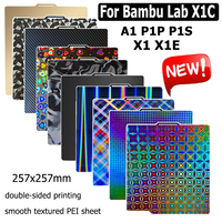 For Bambu Lab Build Plate P1P P1S A1 X1 X1-Carbon PEI Sheet New Spring Steel Double Sided Heated Bed for Bambulab Bamboo P1S X1C