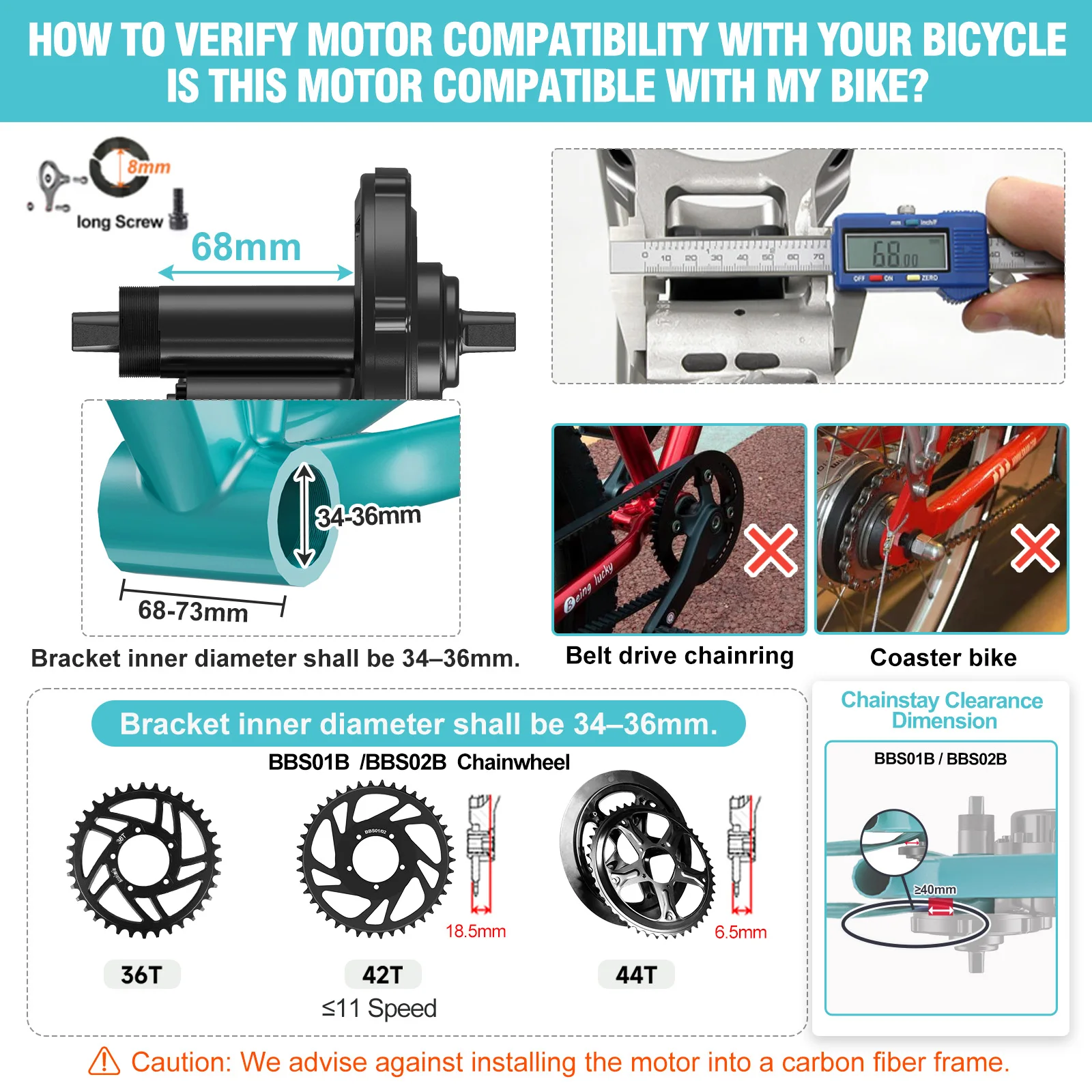 [الشحن إلى الولايات المتحدة] ط - مراجعة Torque Sensor Mid Drive Motor Kit وسعره