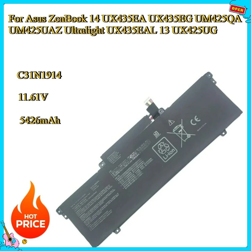 

New C31N1914 Replacement Battery For Asus ZenBook 14 UX435EA UX435EG UM425QA UM425UAZ Ultralight UX435EAL 13 UX425UG Li-Polymer