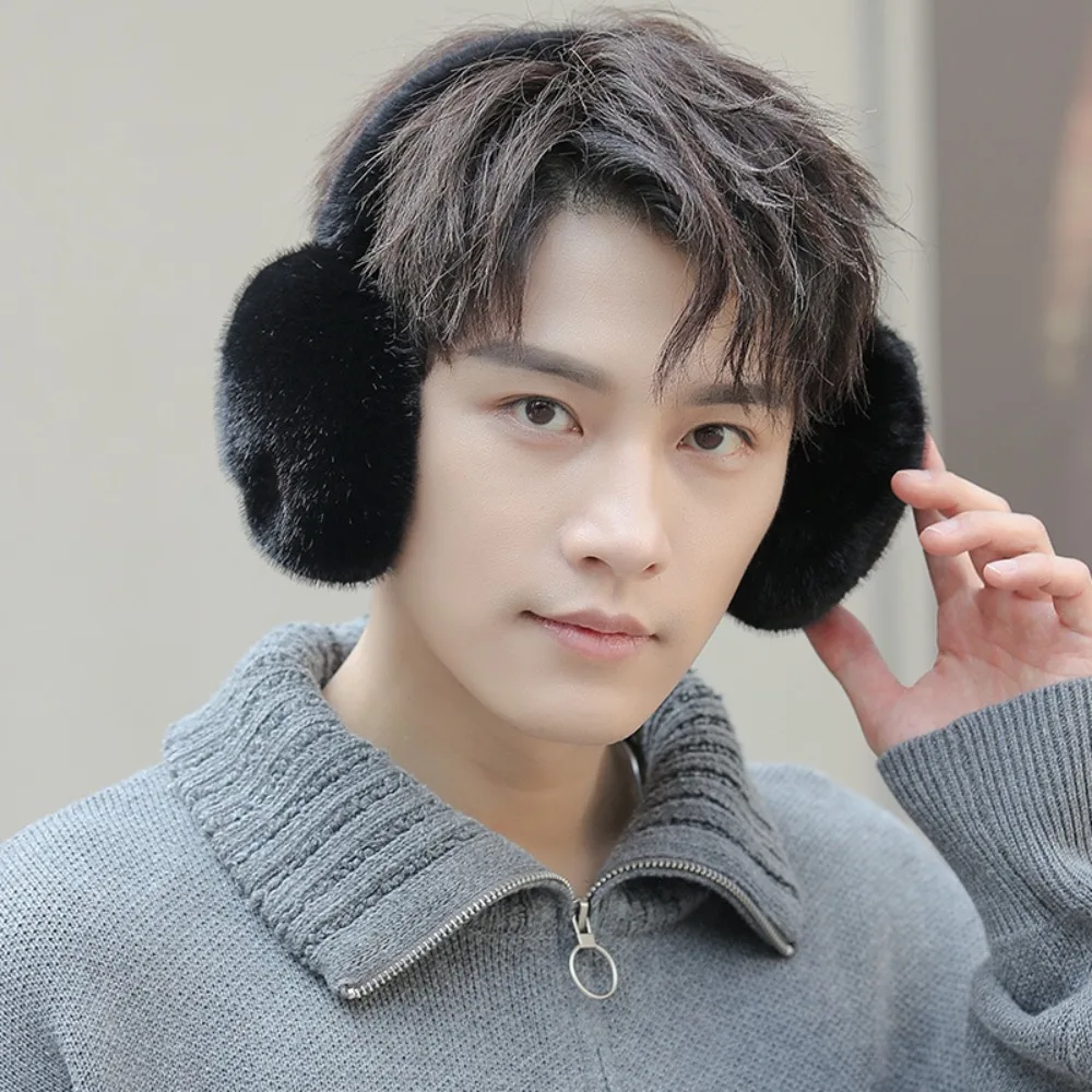 Cute Earflap Bear Paw Earmuffs Foldable Soft Men Plush Ear Cover Ear Warmers Faux Rabbit Fur Winter Thicken Earmuffs Couple