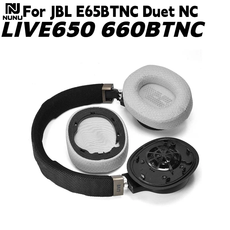 NUNU Replacement Protein skin Memory Foam Ear Cushion with buckle For JBL E65BTNC Duet NC LIVE650 660 BTNC Headset Earmuffs