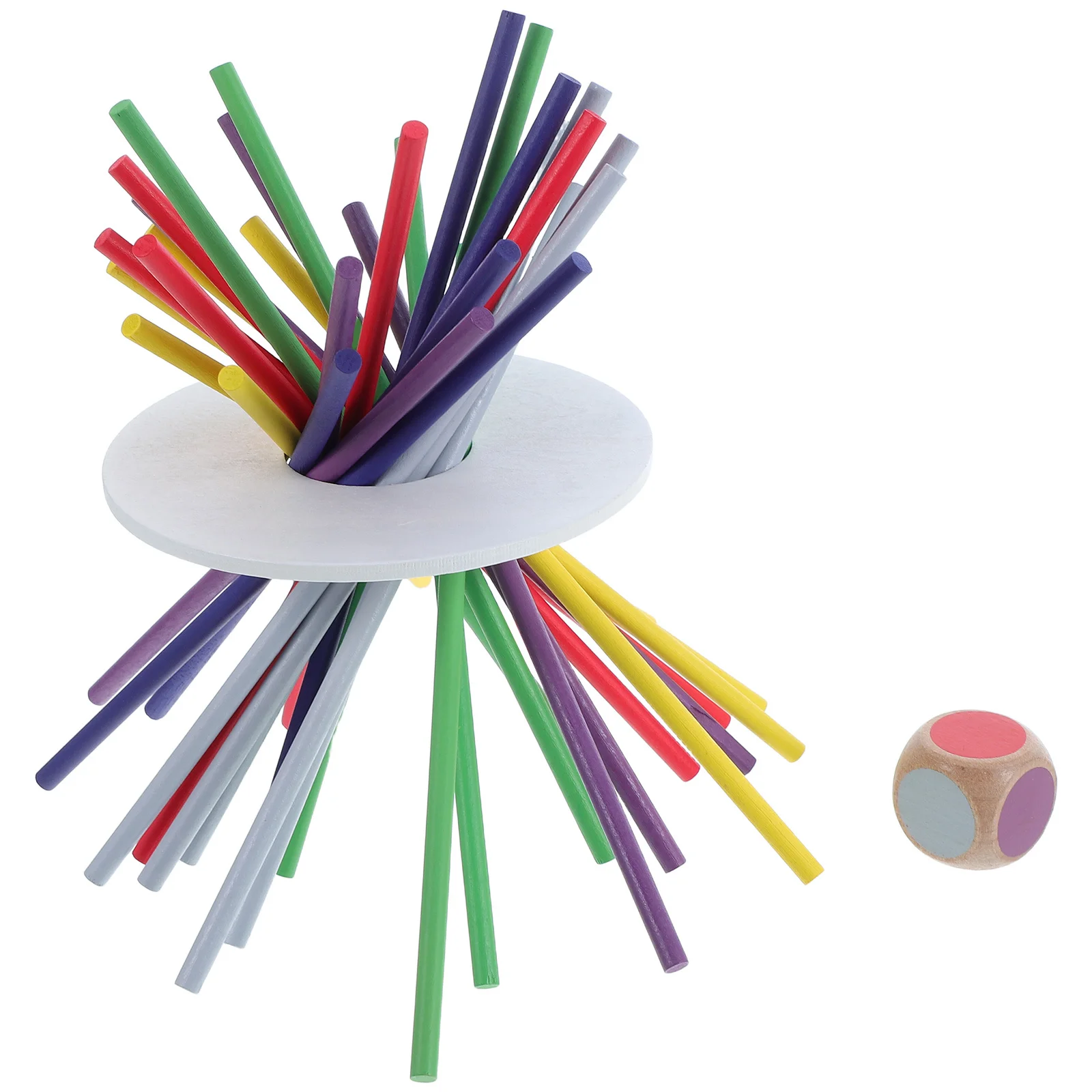 

1Set Balance Stick Wooden Colorful Pick Up Sticks Family Interaction Game Promotes Coordination Concentration Strategic
