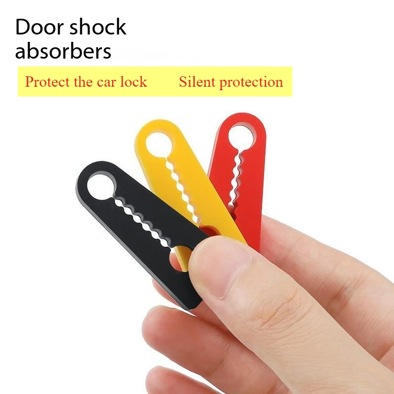 4PCS Car Door Silicone Shock Absorbing Pads Universal Anti-Collision Door Lock Buckle Protective Covers for Quiet Closing