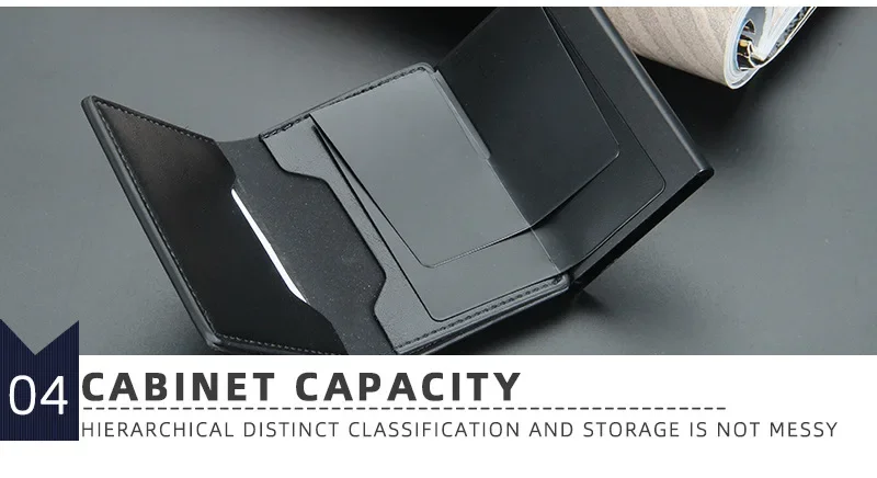 Business Magnetic Card Solt Case for Magsafe Functions Phone Case Card Holder Wallet Luxury PU Leather Men Slim Purses Pocket