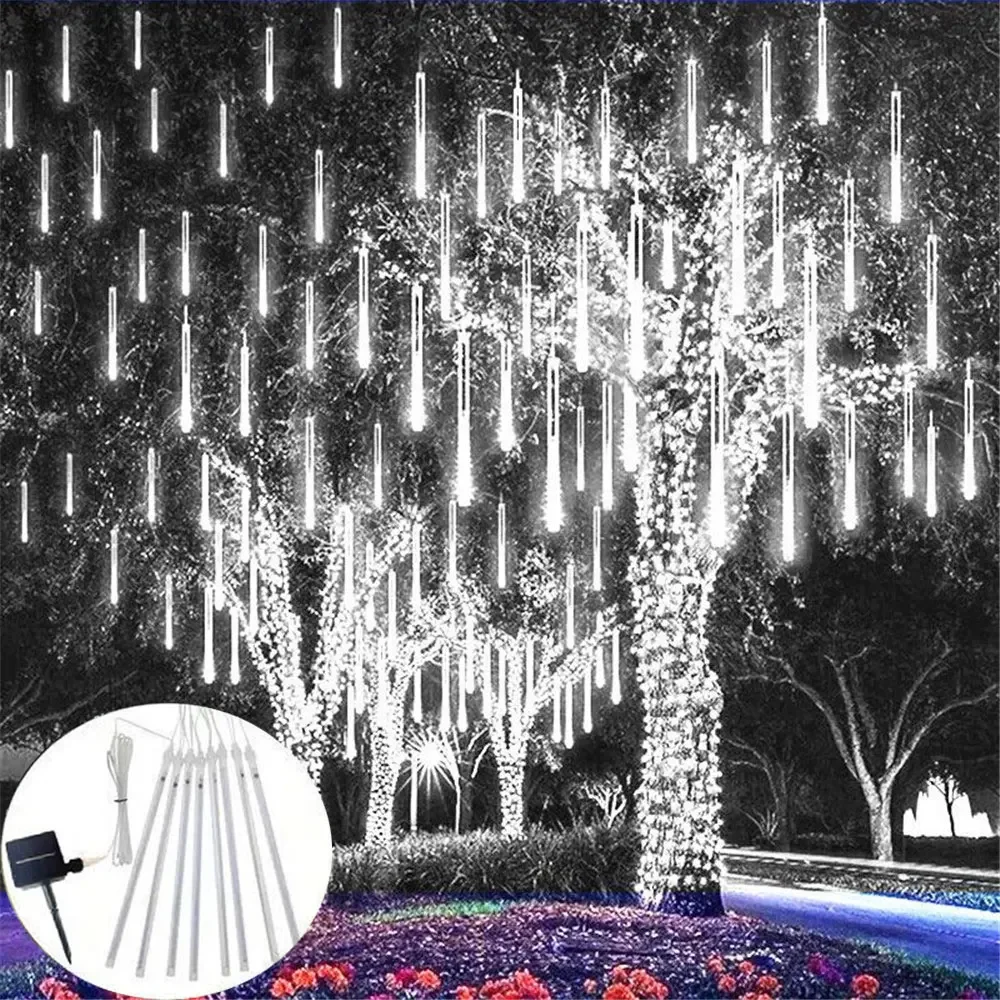 Solar Solar Light Outdoor Led Meteor Shower Rain String Lights for Garden Wedding Party Decoration Tree Decor Fairy Light