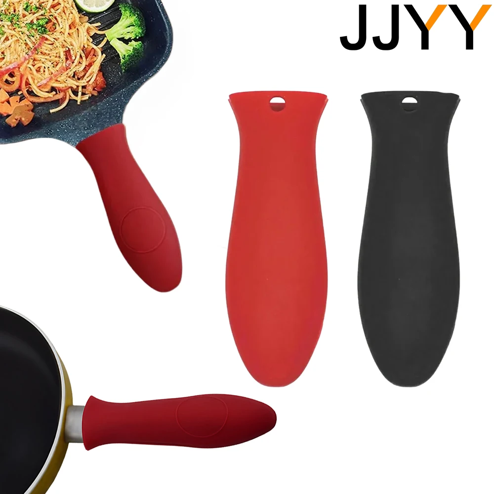 JJYY Non-slip thickened silicone insulated handle holder Iron skillet frying pan non-slip anti-scald pan handle cover