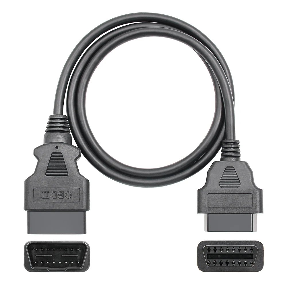 High Quality 100CM OBD2 Extension Cable Adapter Male to Female 16pin OBDII Extension Cable