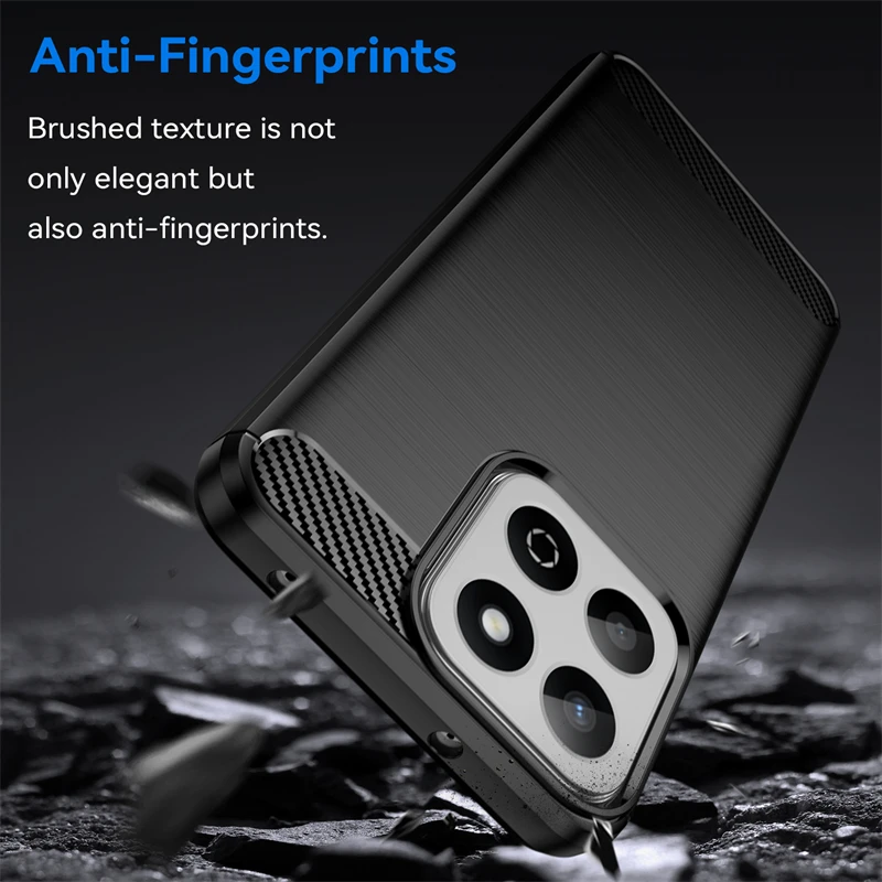 For Huawei Honor X7C Case Cover Honor X7C Capas Shockproof Armor Phone Back Coque Bumper Soft TPU Carbon Fiber Cover Honor X7C