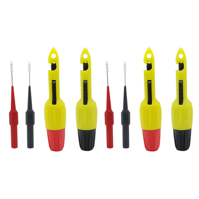 【Hot-Selling!】4 Pack Wire Piercing Probe Insulation Piercing Clip With Insulated Wire Piercing Probe,Inspection Of Automotive Ci