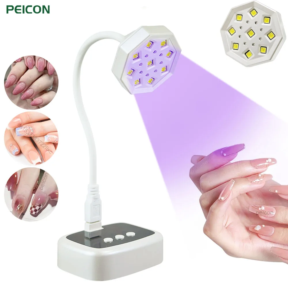 ネイルドライヤー UV ネイルランプ USB 充電式ポータブルミニネイルドライヤーランプネイルジェル乾燥ライトネイルアートドライヤーマニキュアツール