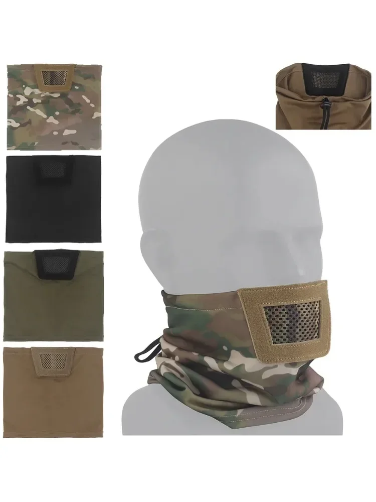 AliExpress NONE Tactical Knight Half Mask Folding Protective Windproof Breathable Mask CS Hunting Hiking Cycling Shooting Accessories