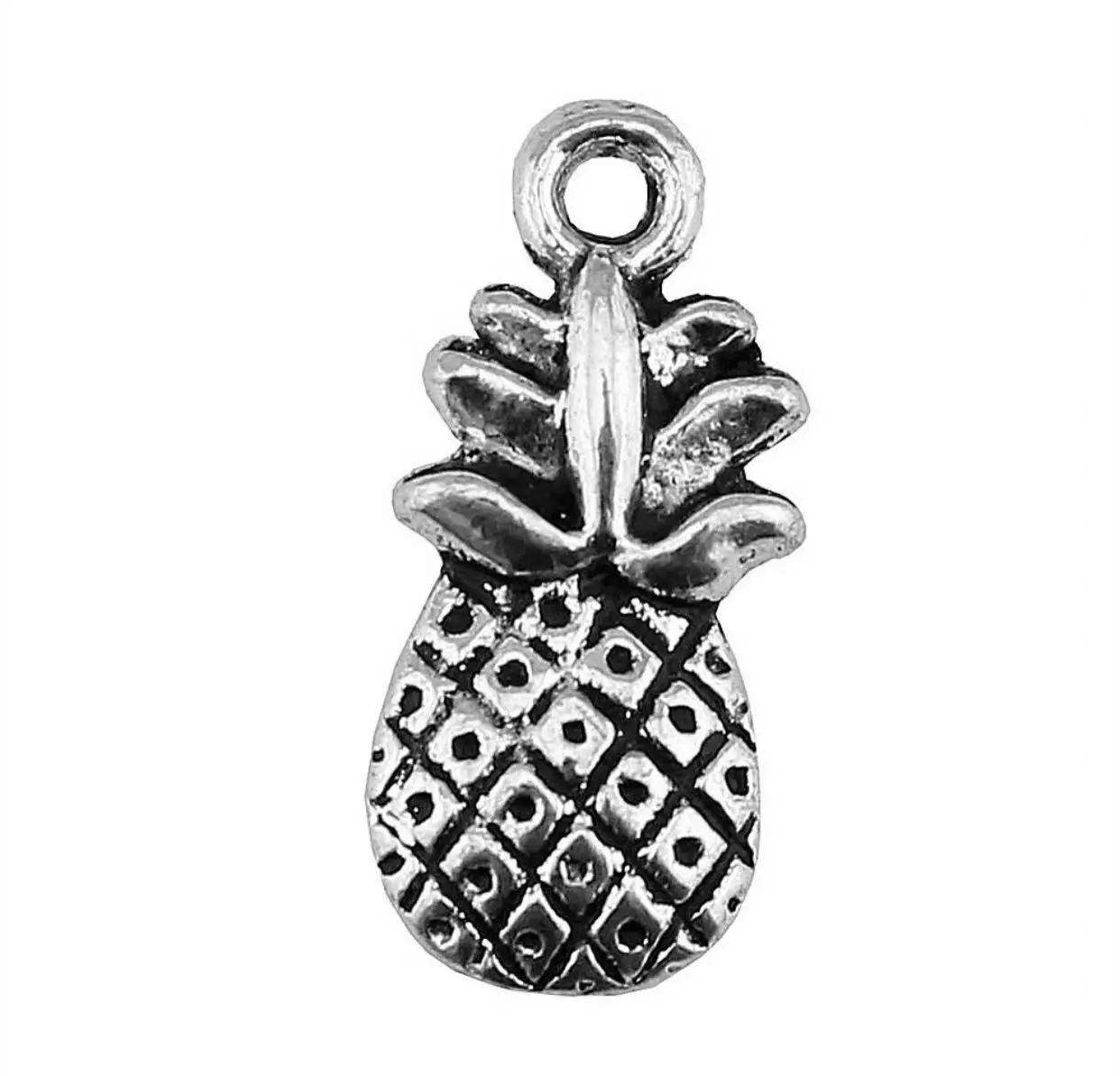

25pcs 19*9mm Alloy metal cute pineapple design charms for jewelry handmade HW2842