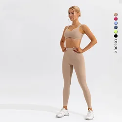 New Naked Hip Lift Yoga Suit Set For Women's Speed Dried Running, Sports, And Fitness