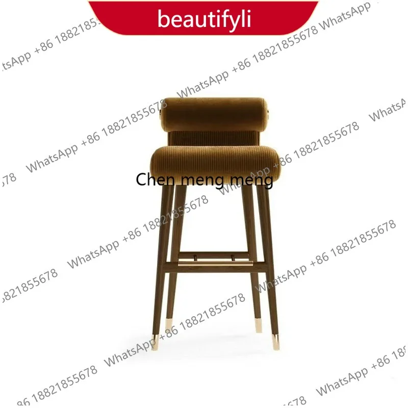 

Барный стул M45 Nordic Light Luxury из массива дерева для кафе, отелей и ресепшн.